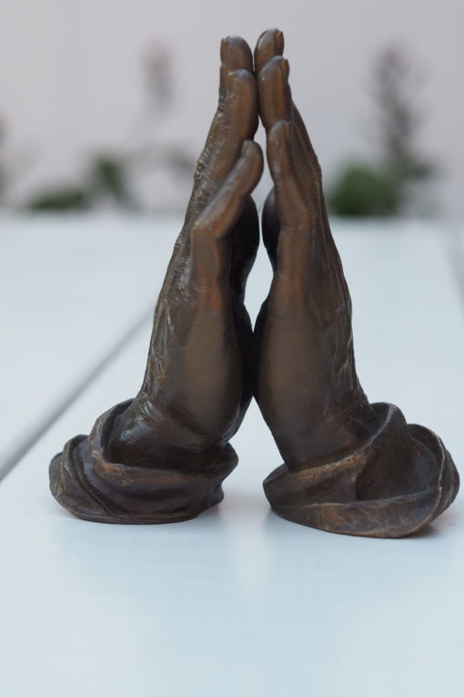 Beeld biddende handen Dürer - brons