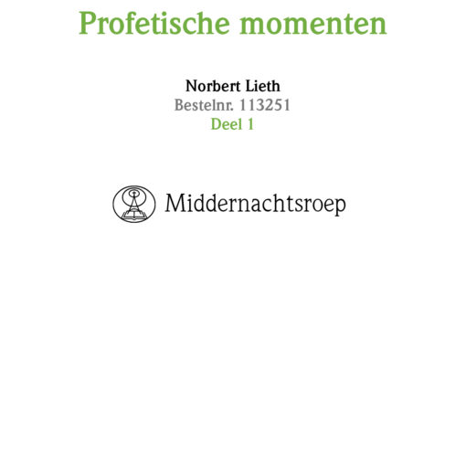 Profetische momenten - 19-11-2016 - Norbert Lieth - Deel 1